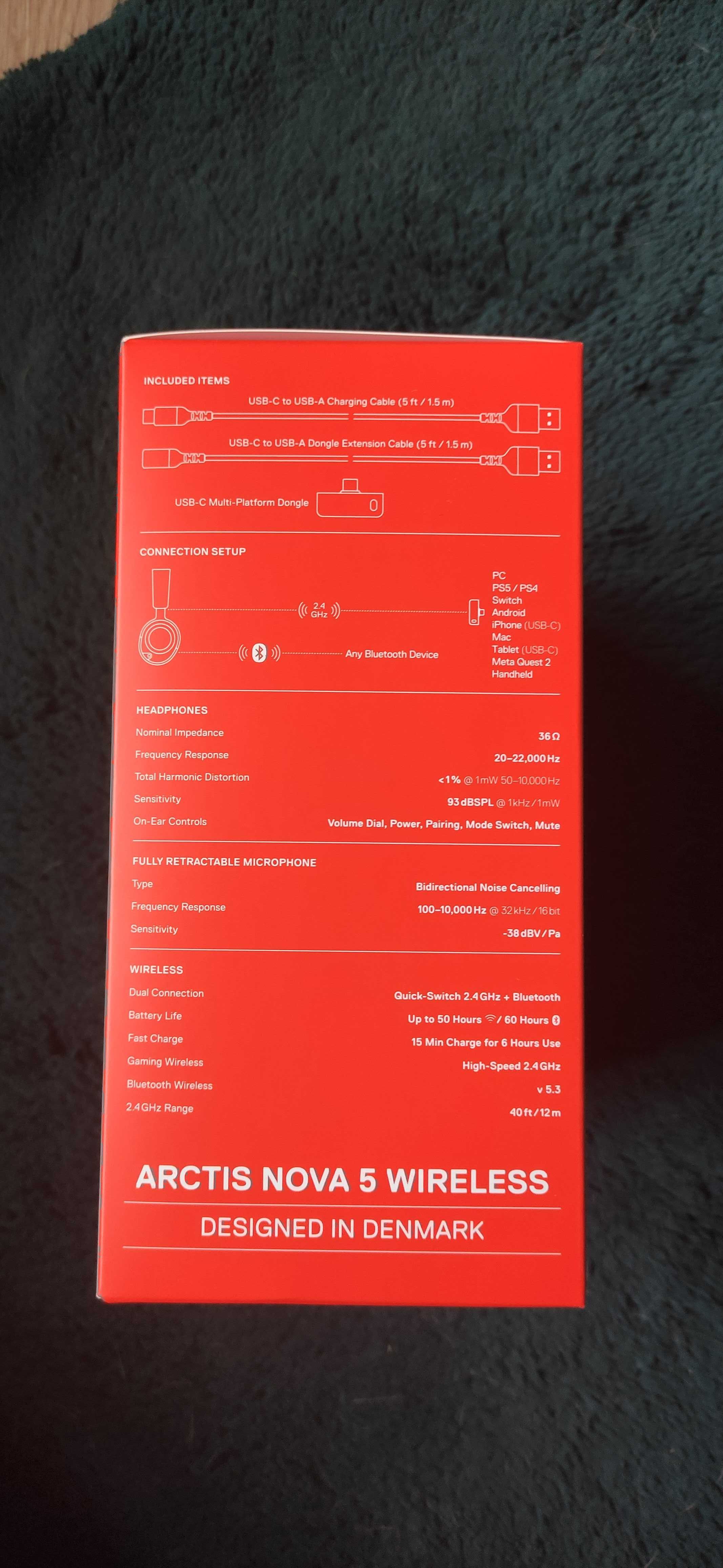 Nowe słuchawki gamingowe steelseries arctis nova 5 Wireless (CZARNE)