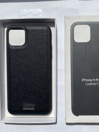 IPhone 11 Pro Max Leatther Case Black