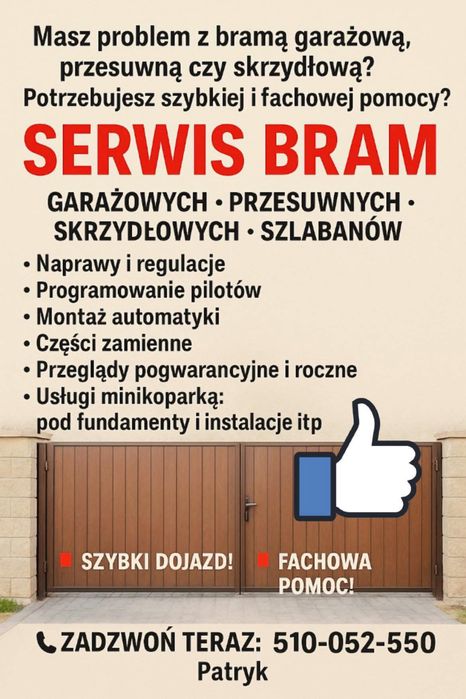 Serwis bram, automatyki bramy garażowe | przesuwne | skrzydłowe
