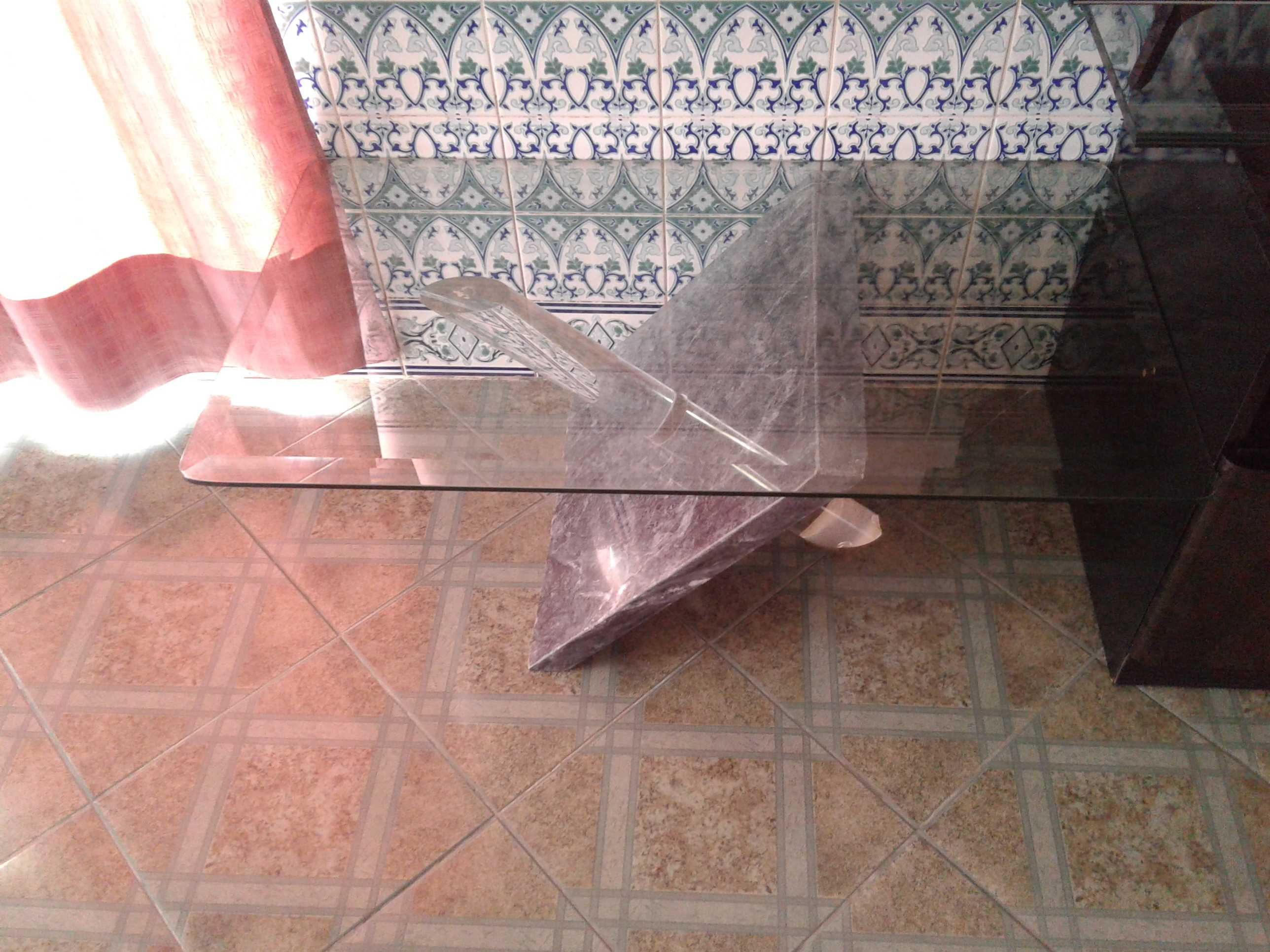 Mesa de vidro de designer moderno para sala de estar, como NOVA!