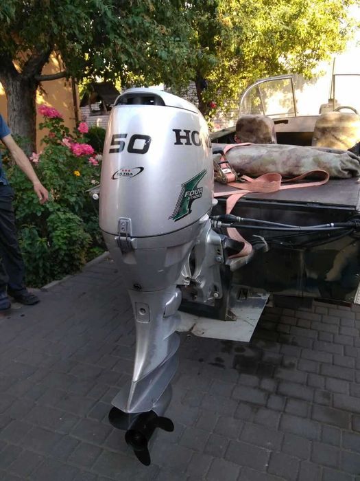 Комплект лодка+ двигун Honda 50 + лафет