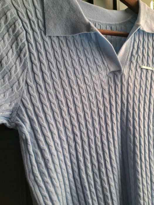 Sweterek polo koszulka babyblue nowy
