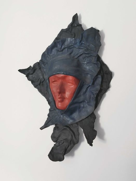 Escultura Decorativa de Parede (Rosto Feminino)