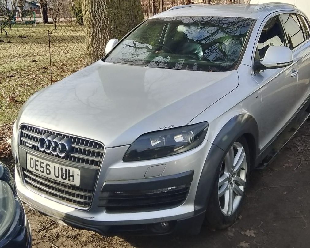 ZDERZAK przedni +grill przód xenon AUDI Q7 4L 2007r Offroad Cross LY7W