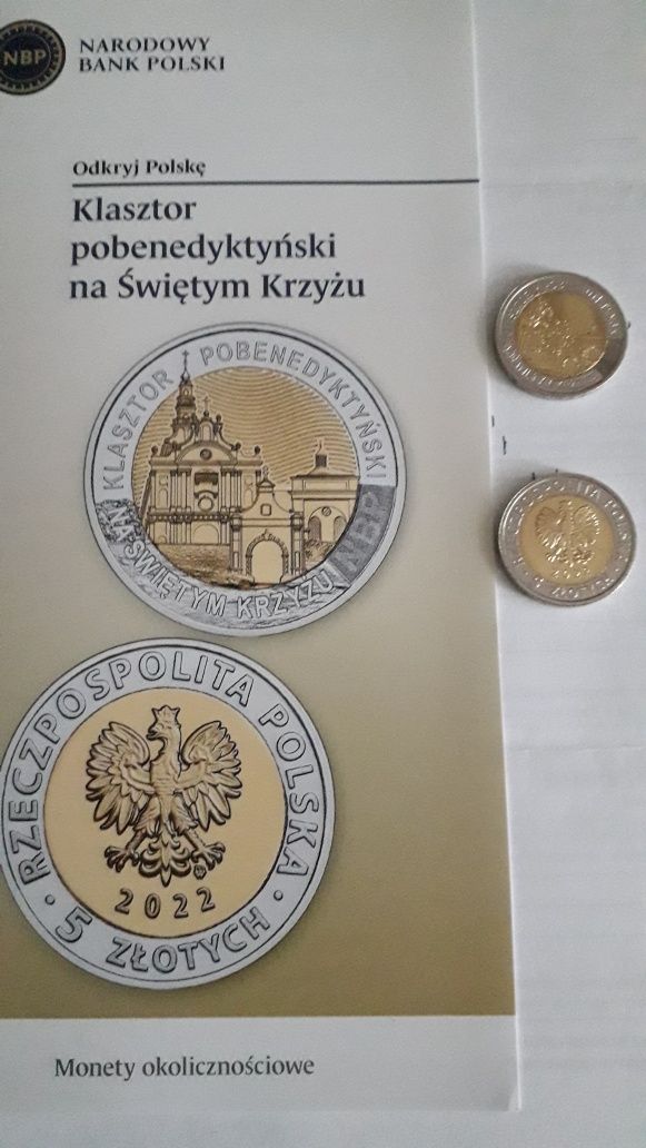 Sprzedam monetę okolicznościwą 5 zł Klasztor na Świętym Krzyżu