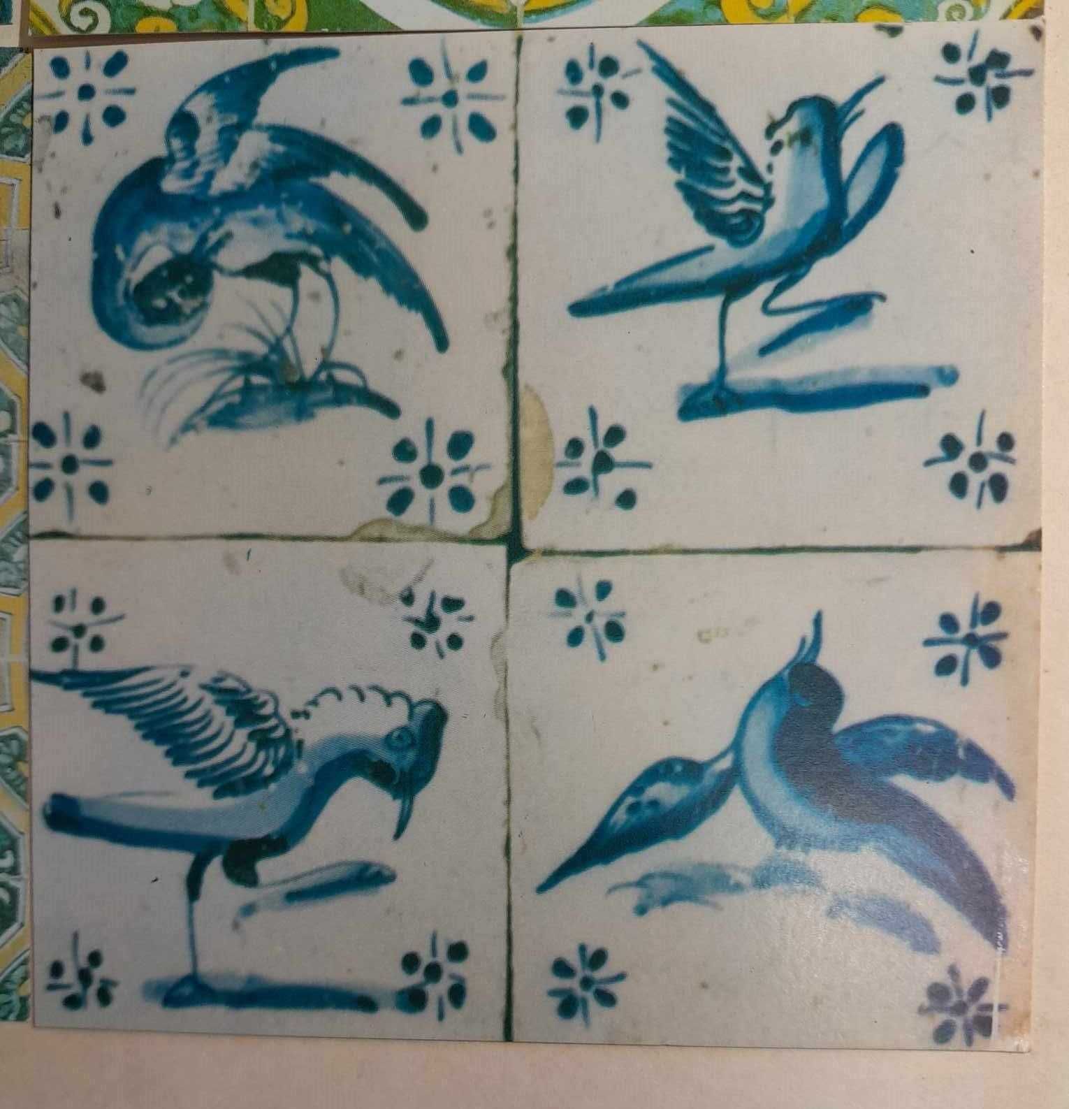 4 Postais antigos Azulejo - Parceria dos CTT com o Museu do Azulejo