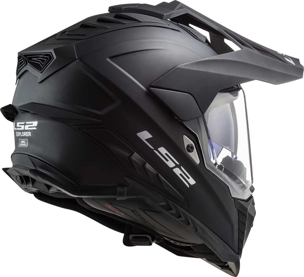 Capacete NOVO LS2 MX701 Explorer Carbon/Kevlar preto mate. Tamanho XS