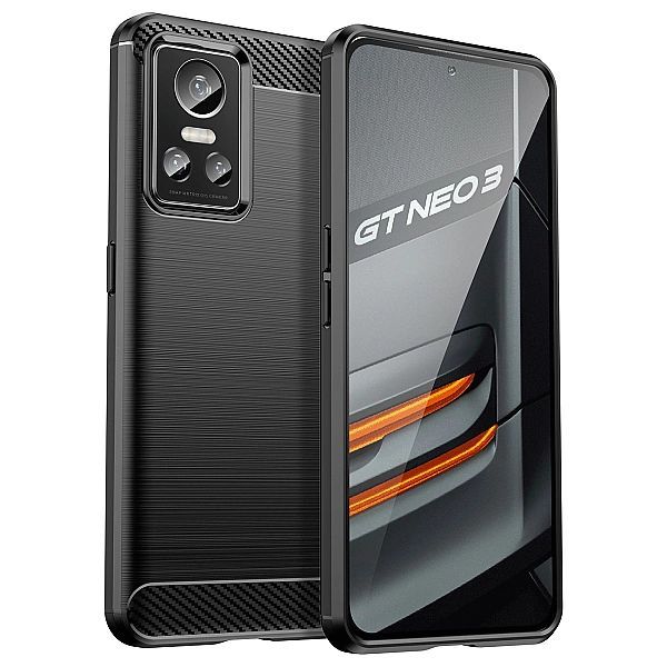 Carbon Case elastyczne etui pokrowiec Realme Gt Neo 3 czarny