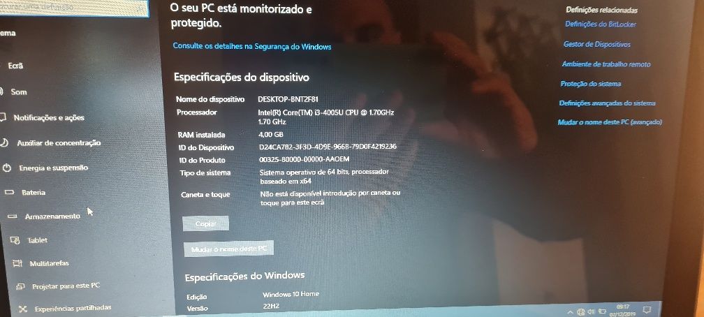 Computador hp 15 i3 lindo grande máquina