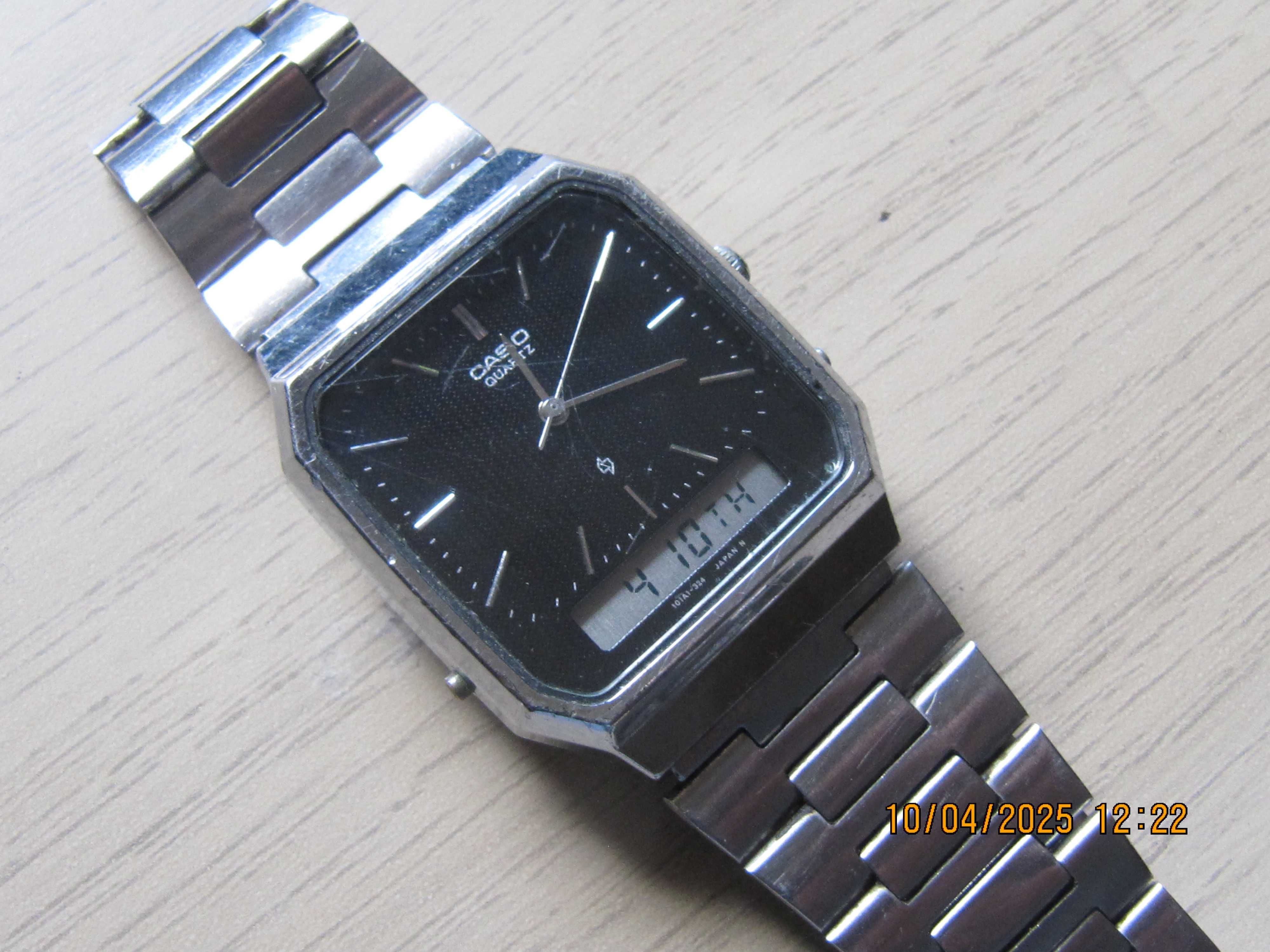 Casio AQ-414 dual time oryginalny zegarek