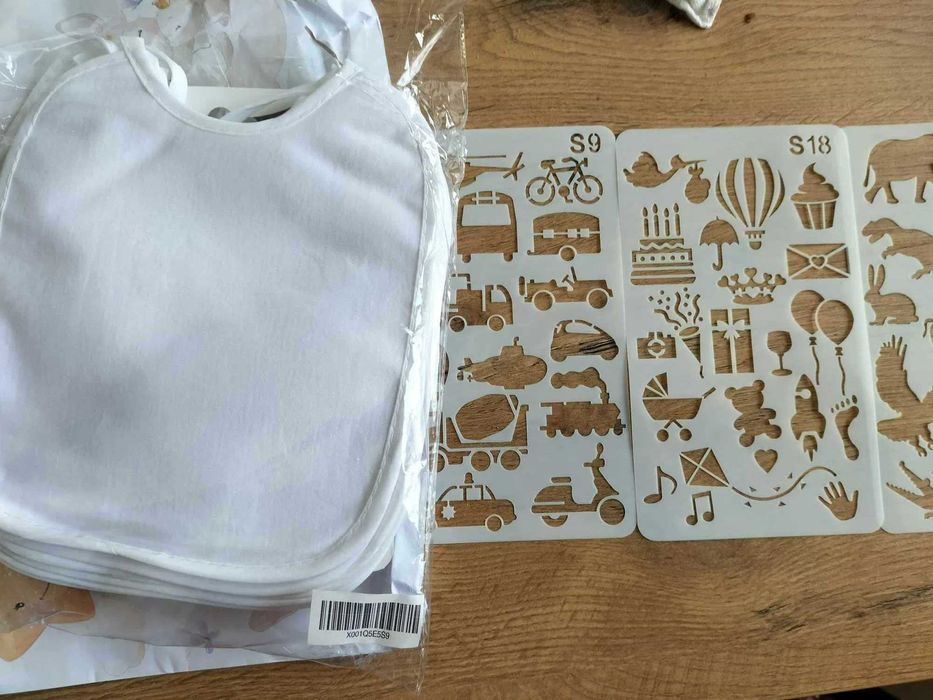 Śliniaki dla dzieci do malowania, zmywalne śliniaki dla dzieci