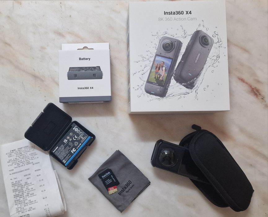 Camara Instax360 X4 + bateria + Cartão de memoria