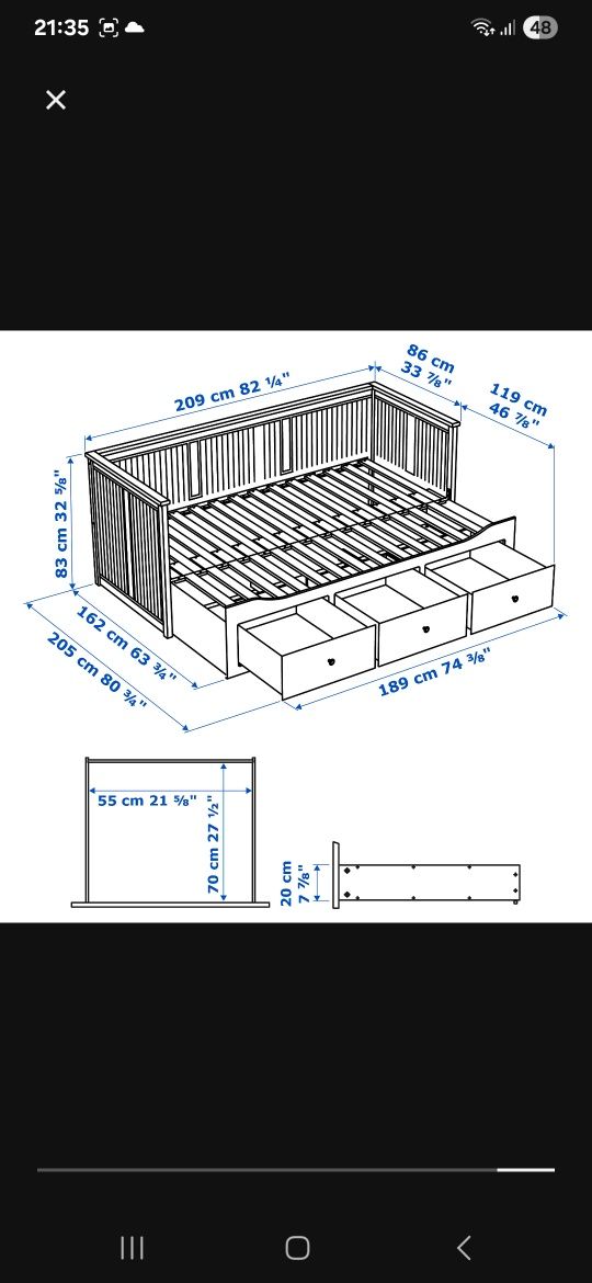 Vende-se cama HEMNES IKEA nova, ainda na caixa
