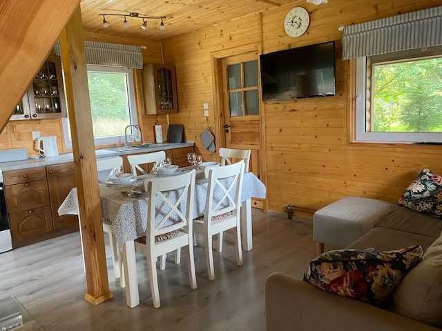 Wynajmę domki drewniane przy jeziorze w Wlkp. #sauna #balia