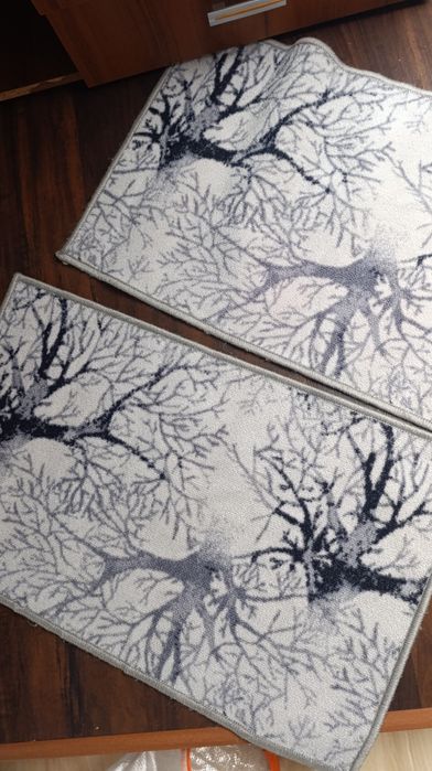 Szaro czarne dywaniki 50x80