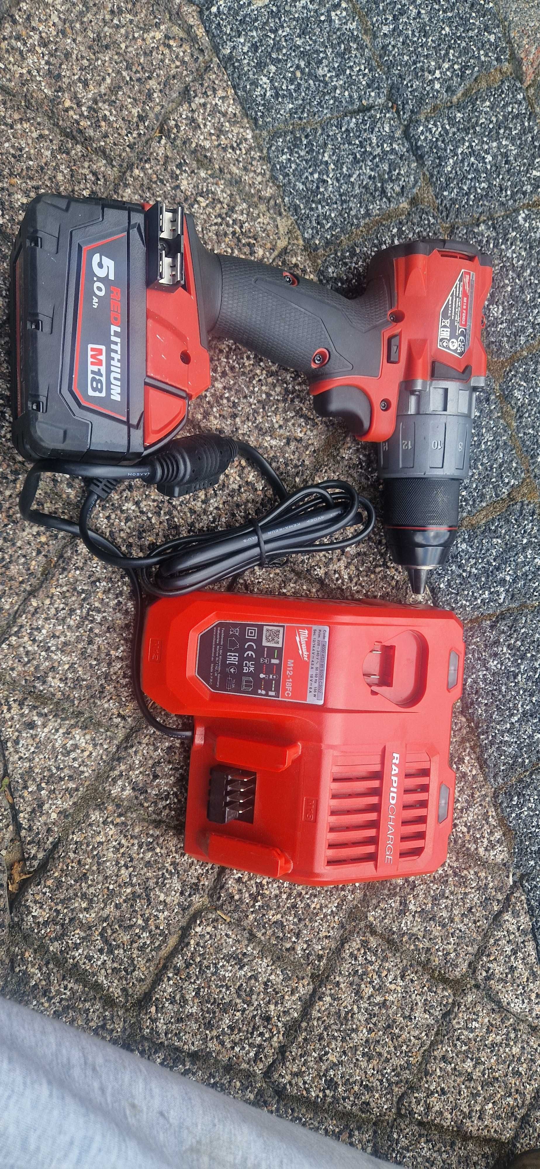 Wkrętarka M18  , bateria 5.0ah plus ładowarka Milwaukee