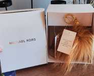 Michael Kors futro naturalne nowy oryginalny brelok pompon do torebki