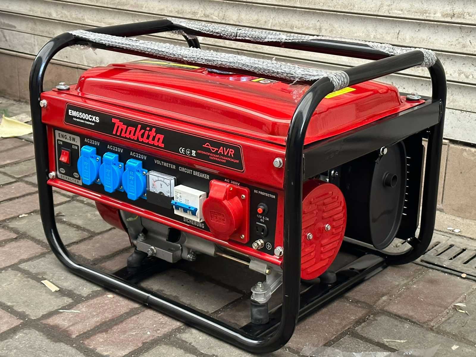 Генератор Makita 6-6.5 кВт ручной стартер, газ будет установлен Макита