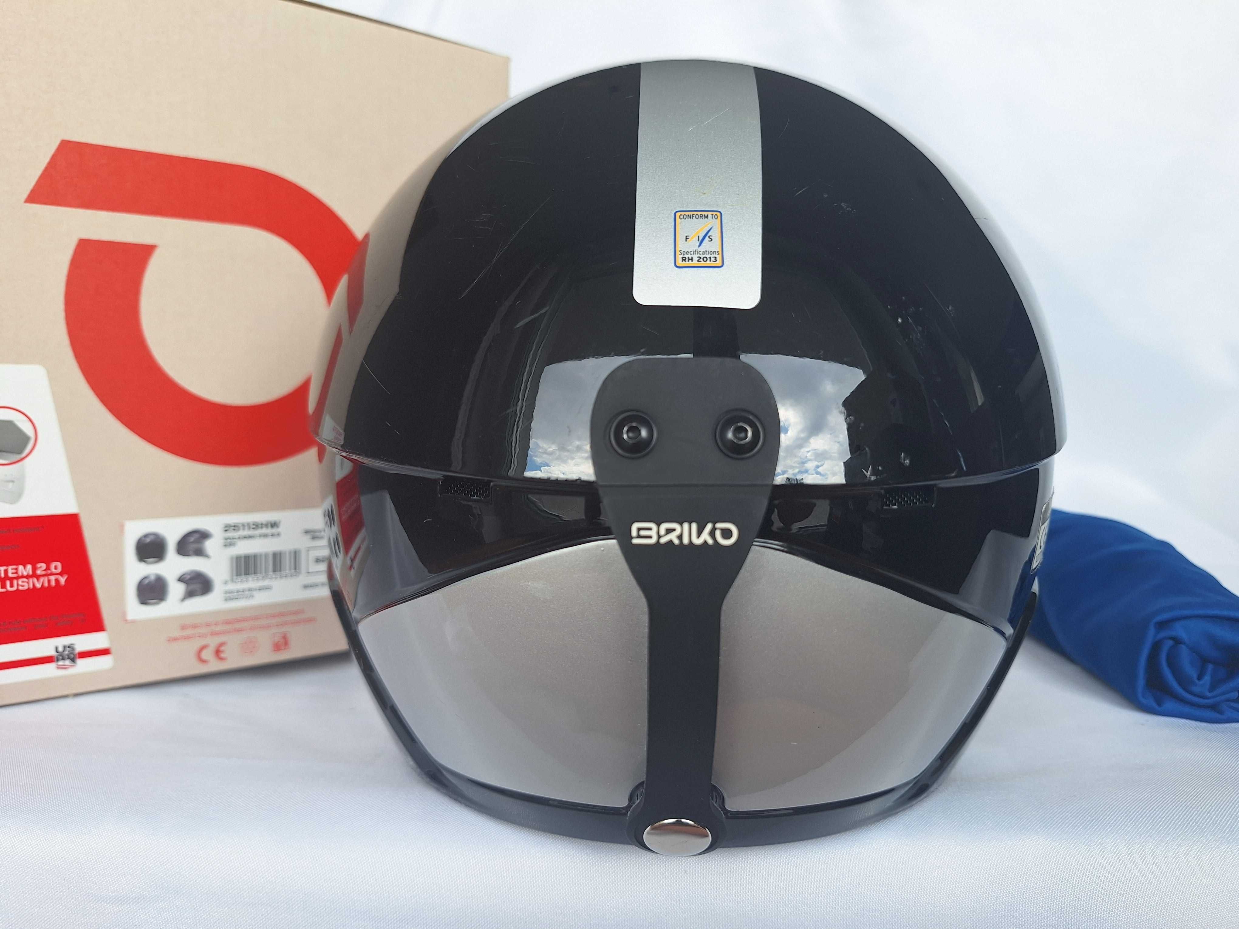 Kask narciarski Briko Vulcano 6,8 Fis Jr Black Silver S/M 53-56cm