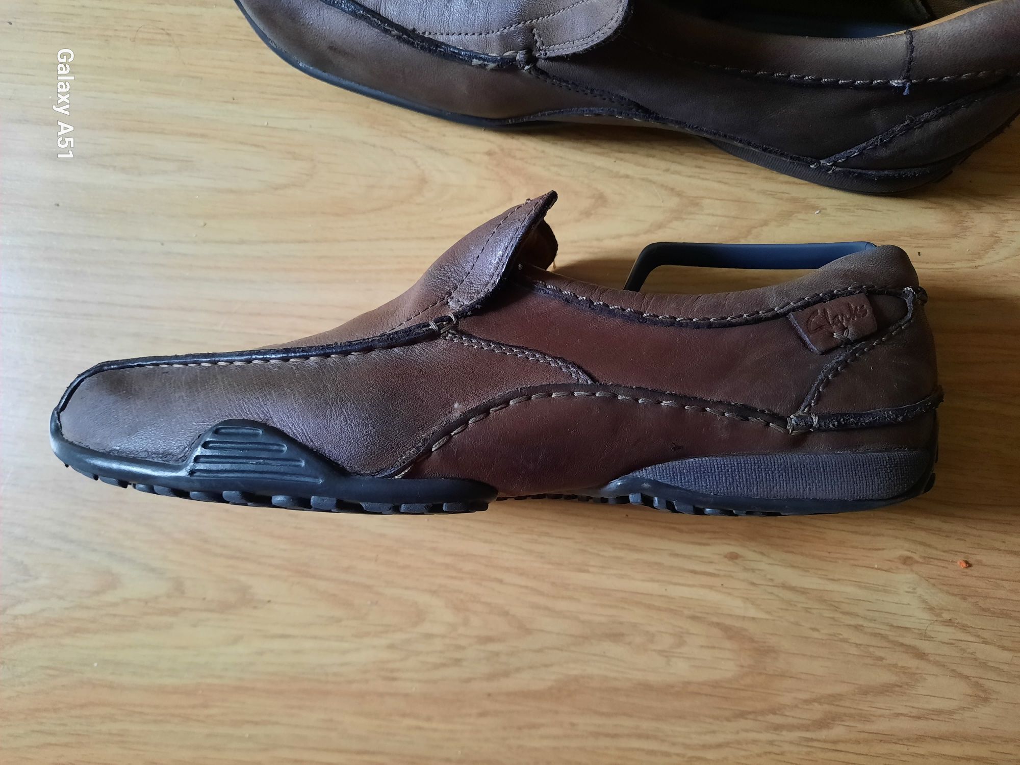 Мужские кожаные мокасины Clarks 42 p.