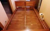 Drewniana rama łóżko 160x200cm +2x szafka nocna +toaletka z lustrem