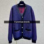 Sweter/kardigan Louis Vuitton Optical Monogram fioletowy rozmiar L/XL