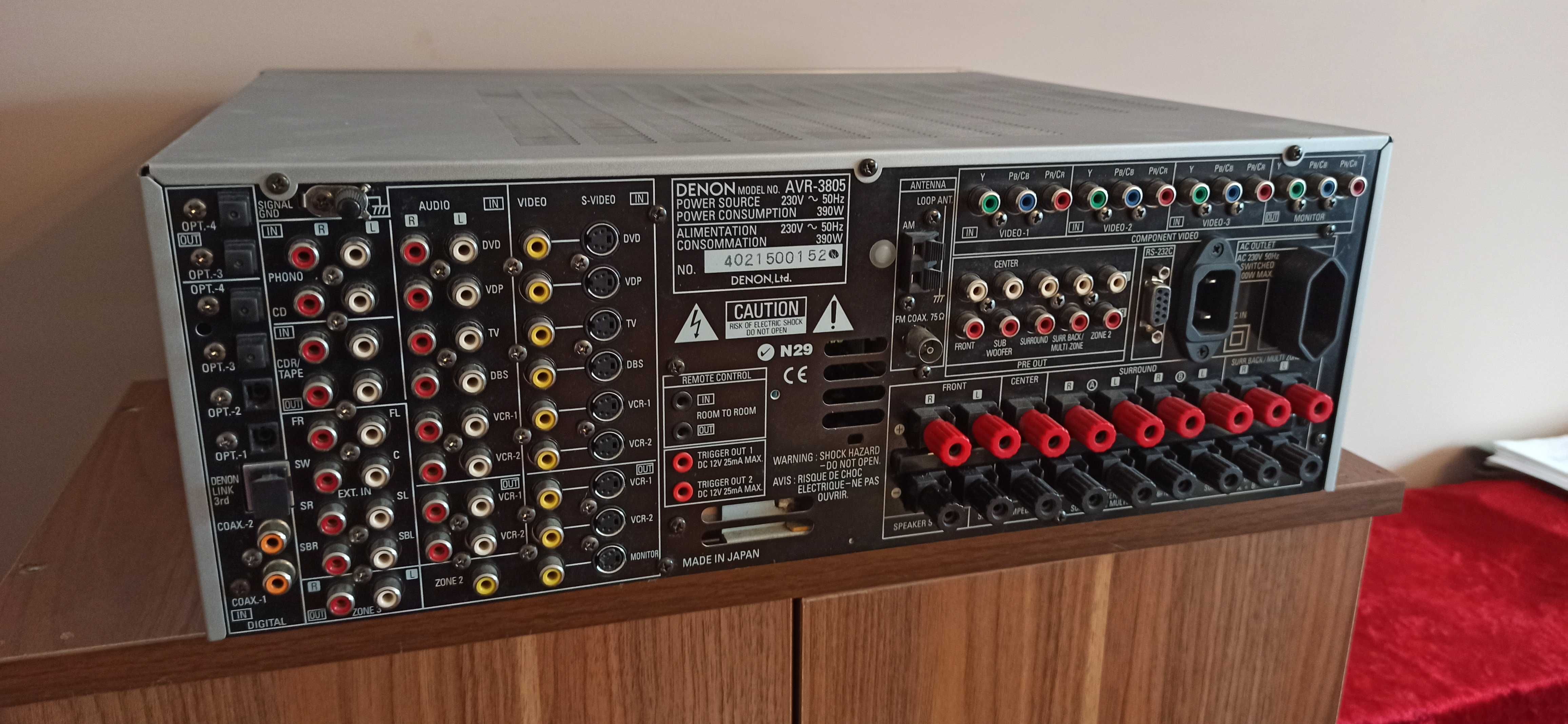 Denon AVR-3805 Wzmacniacz amplituner bluetooth + pilot
