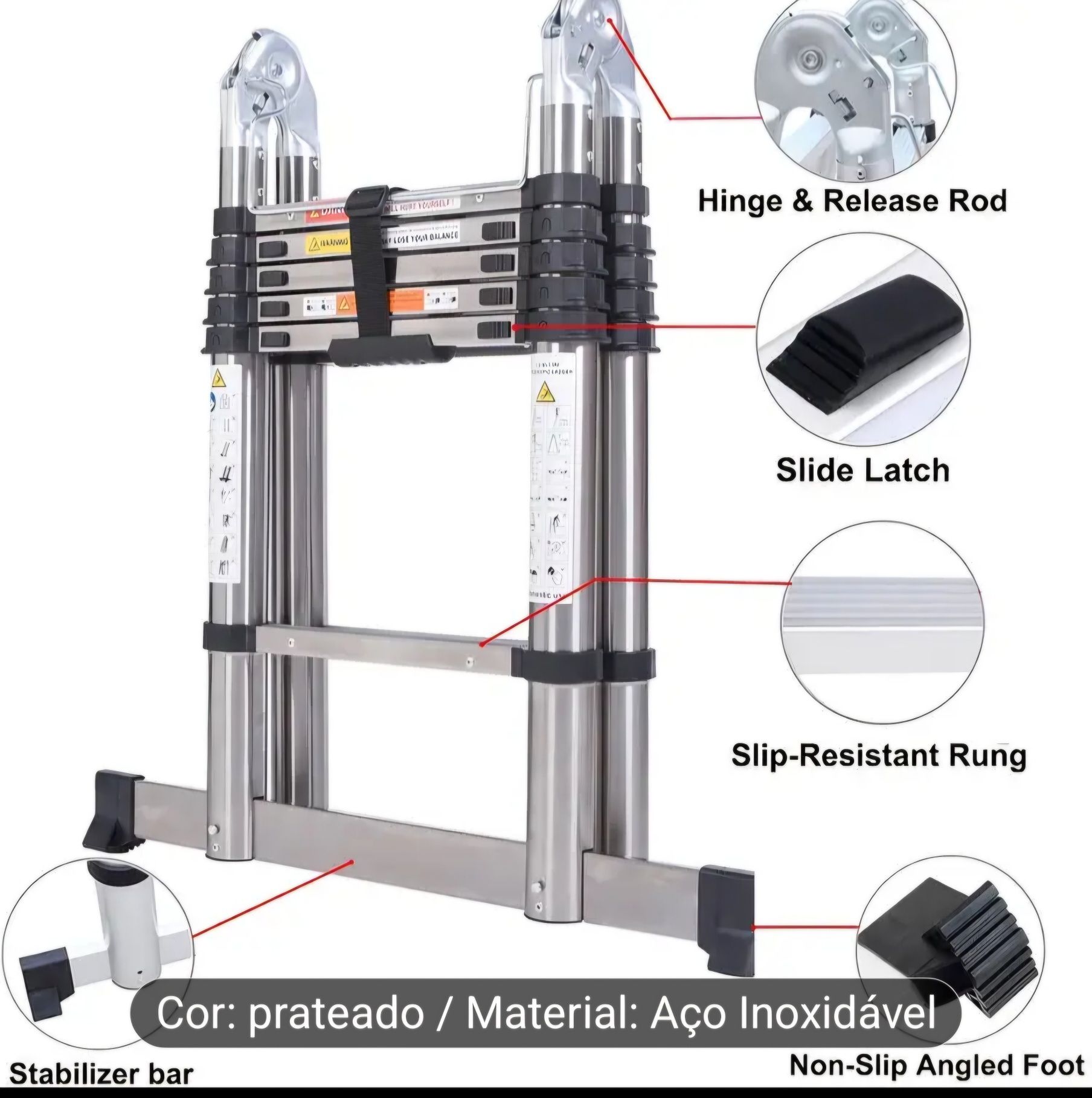 Vendo escada/escadote telescópica