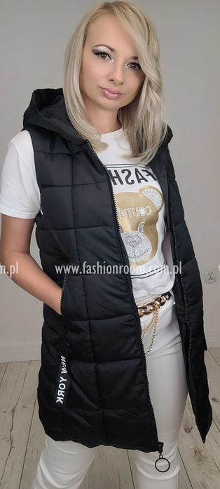KAMIZELKA roz S-7XL bezrękawnik CZARNY pikowana damska TU KUPUJESZ 6XL
