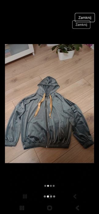 Bluza welurowa szara