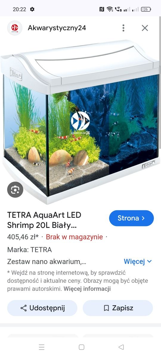Akwarium Tetra 20l led