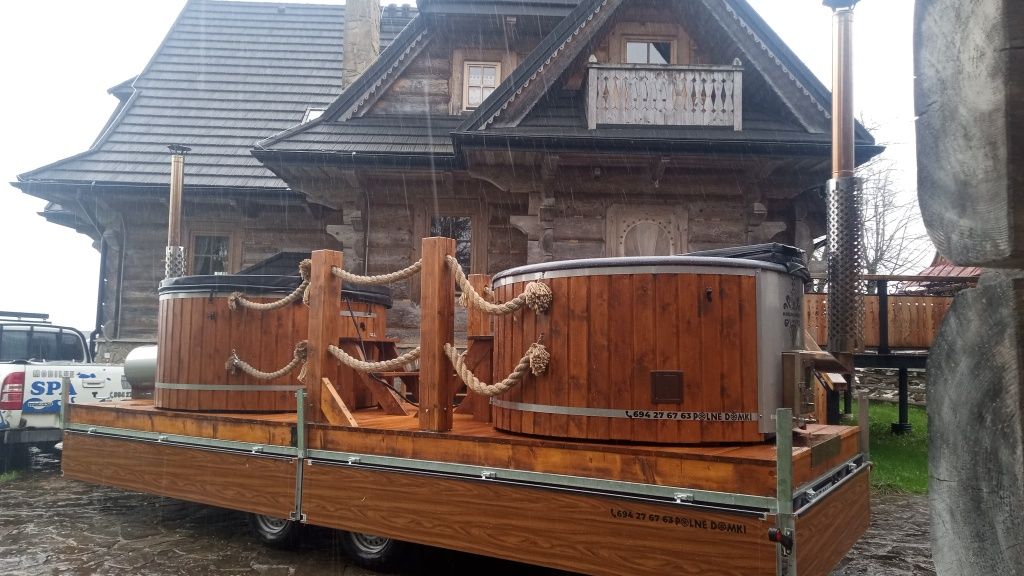 Wynajmę NOWOŚĆ MOBILNE Jacuzzi 16 osób 2x balia bania sauna IMPREZA!