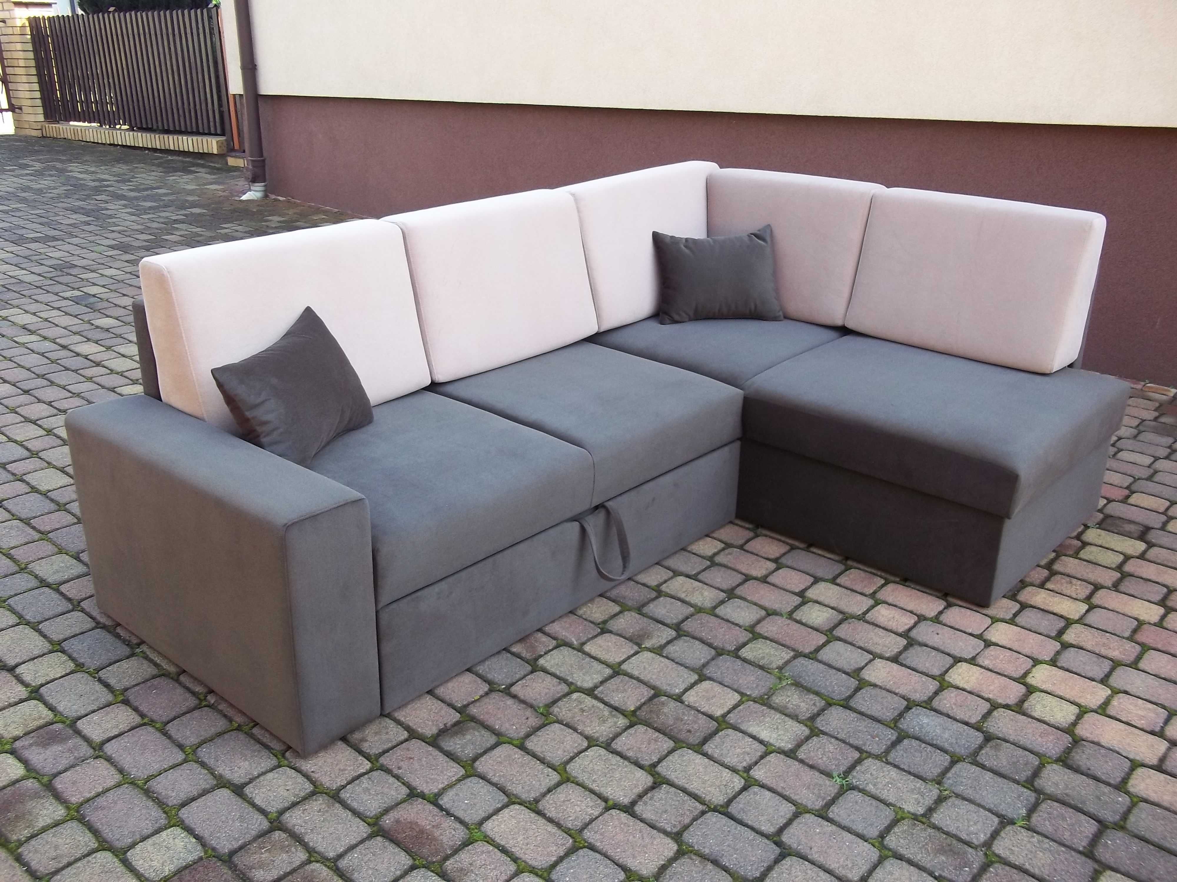 Narożnik-sprężyny/pojemnik/150cm szeroka pow. spania/producent