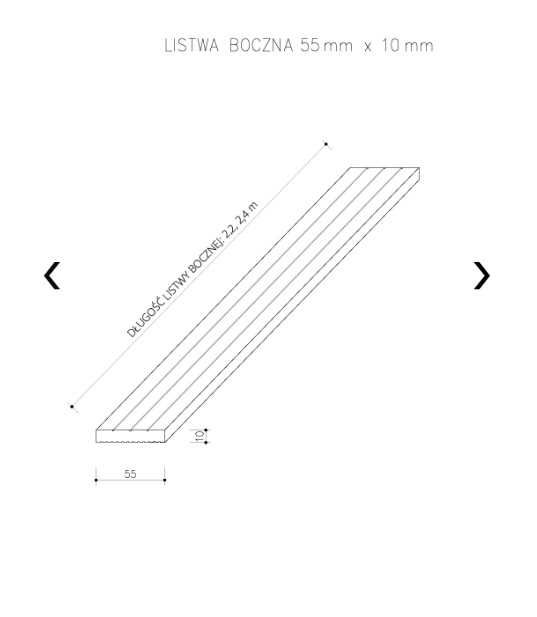 Listwa kompozytowa maskująca standard/3D antracyt – dł. 2,2 m