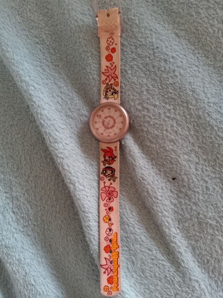 Relógio vintage Swatch de powerpuffs girls