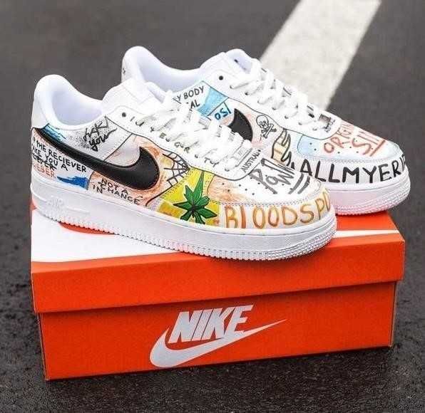 Кроссовки Nike Air Force 1 Custom 36-45 Кожа найк аир форс Наложка