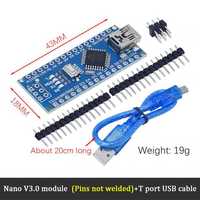 Плата совместимая с контроллером arduino Nano 3,0 mini USB (800)