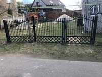 Brama wjazdowa z bramka kute ogrodzenie