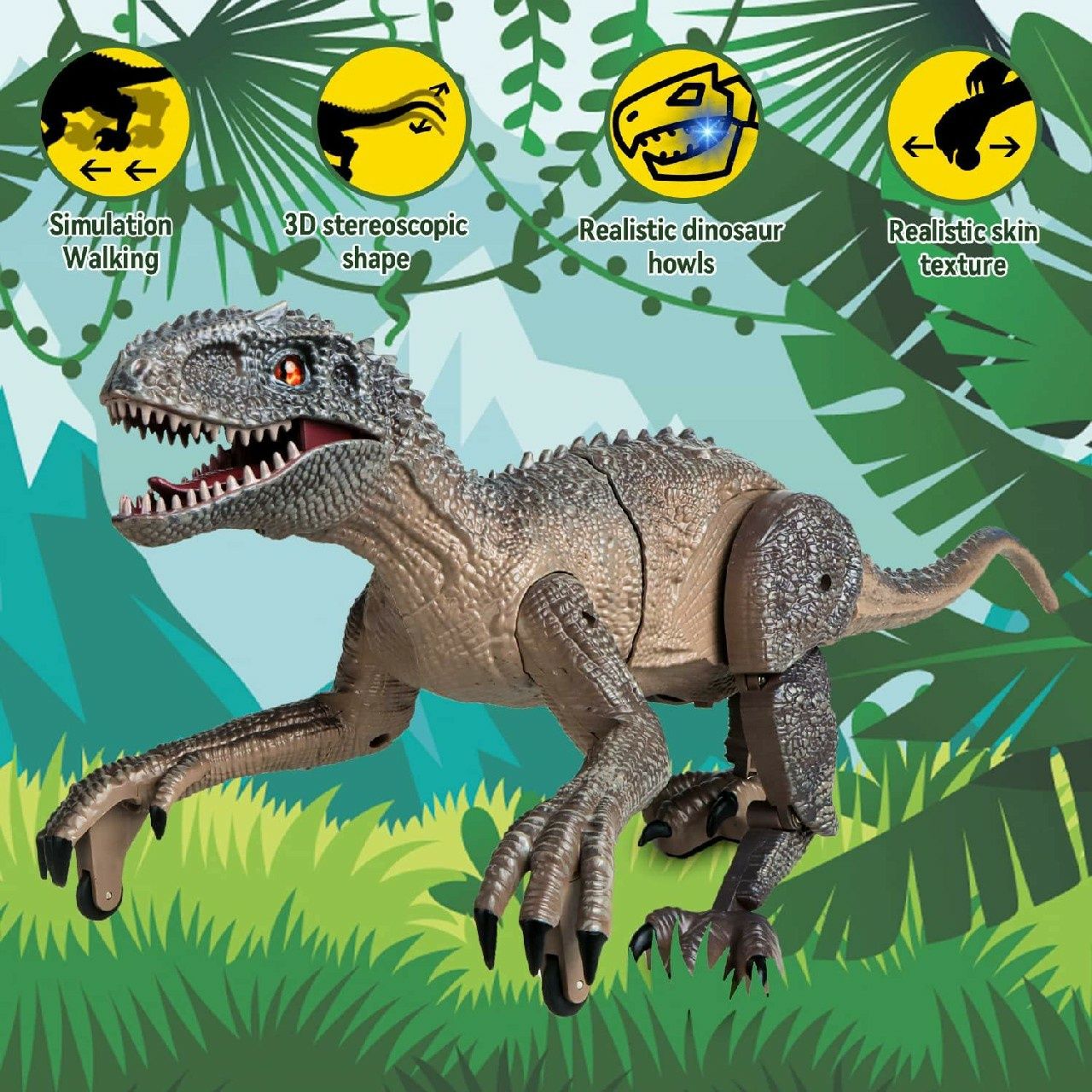 Zdalnie sterowany Dinozaur, realistyczny, Prezent