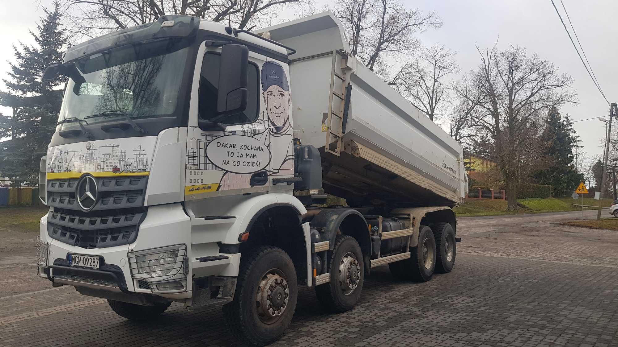 MERCEDES AROCS 4448, 8x8, KH-Kipper, I-wszy właściciel