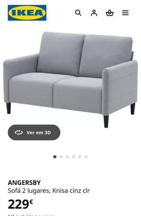 Vendo sofá cinzento