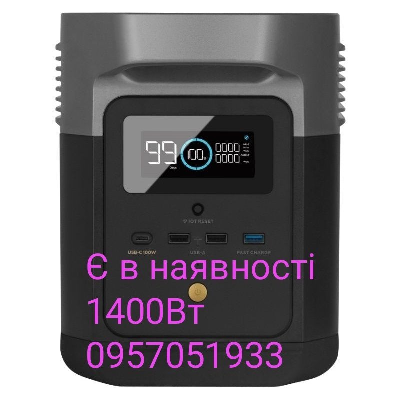 Портативна електростанція EcoFlow DELTA mini (1400Вт)+ ПОДАРУНОК