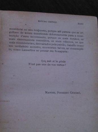 Livro raro de Camilo Castelo Branco, Amor de Perdição, 18ª edição 1911