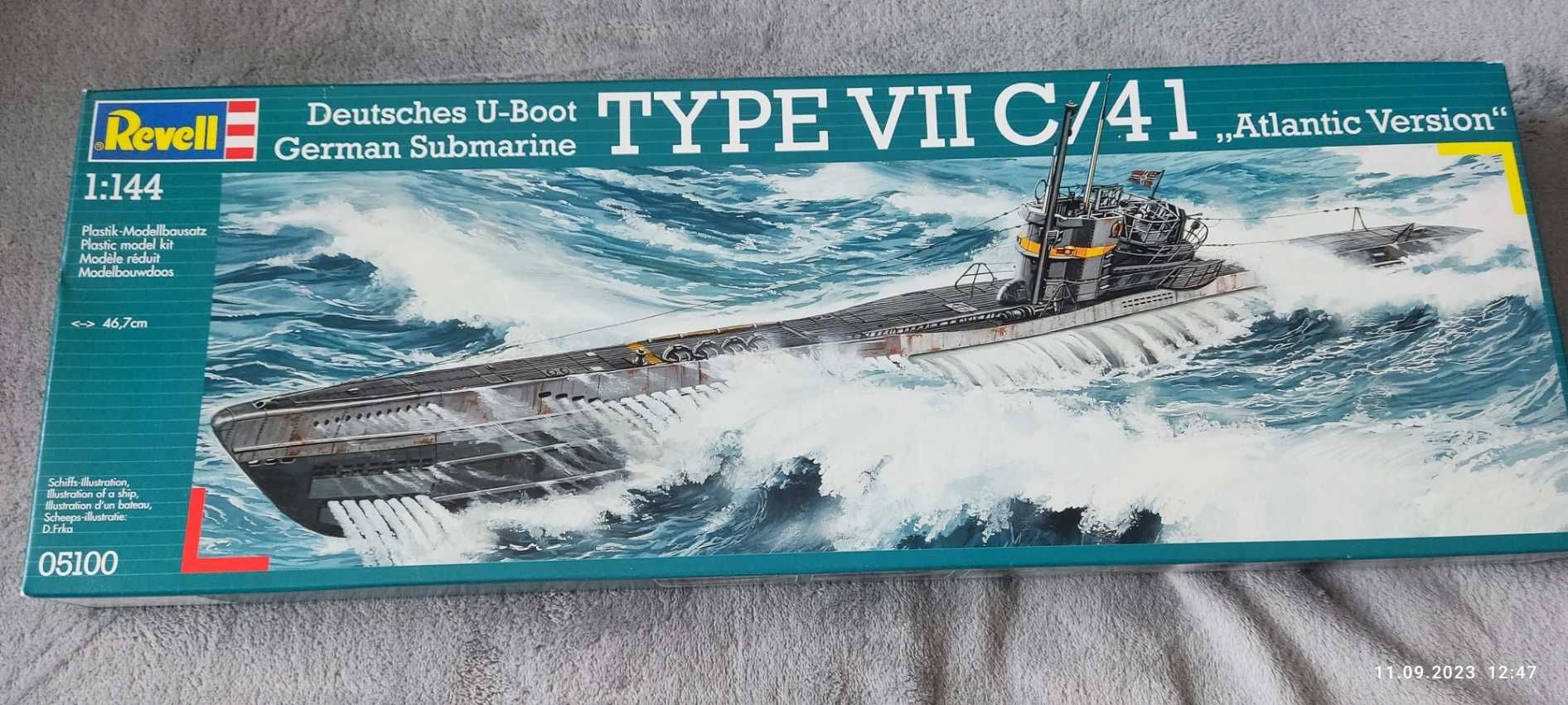 Revell nowy model okrętu U-boot type VIIc/41 skala 1:144