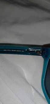 Turkusowe okulary przeciwsłoneczne Marc Jacobs + futerał avangard blue