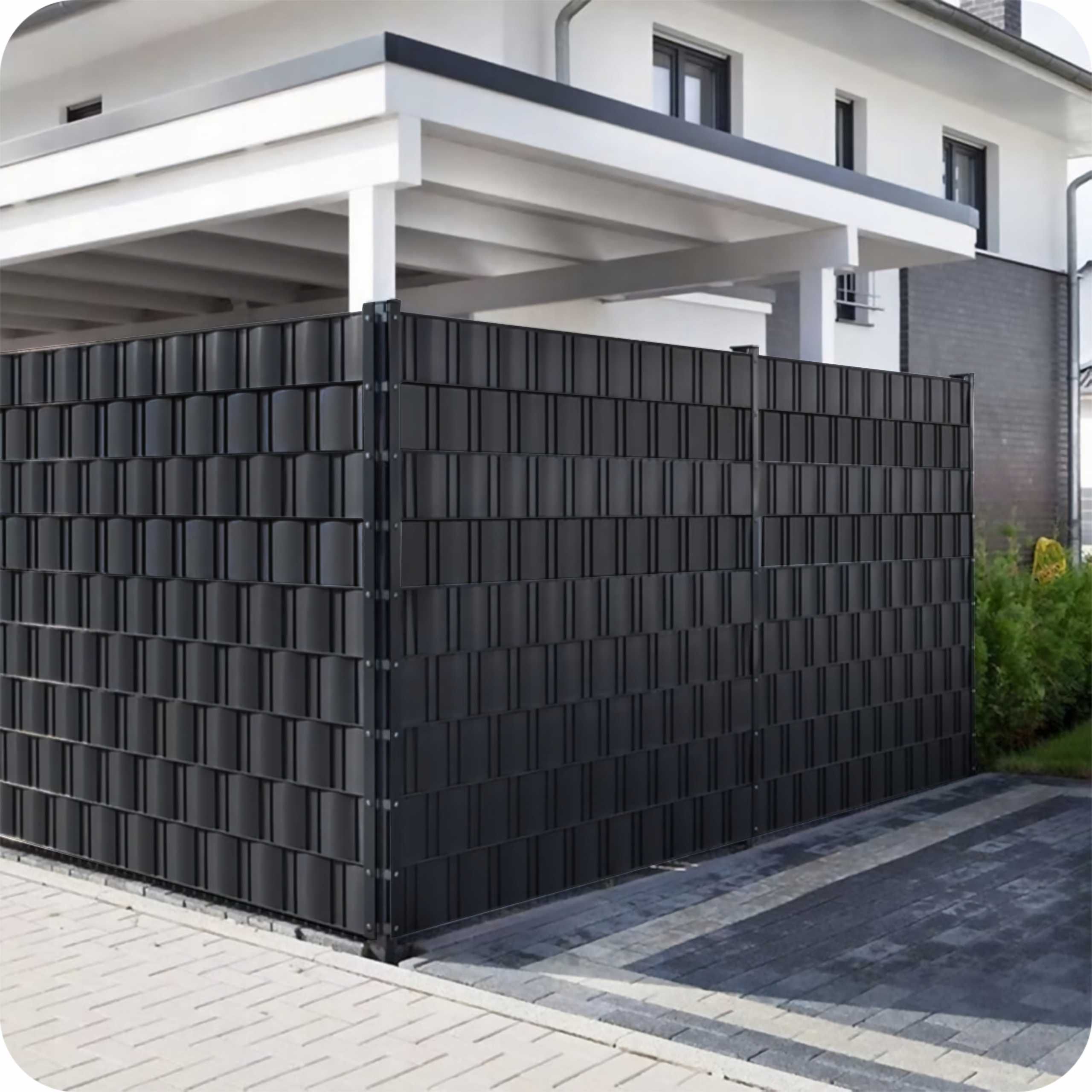 TAŚMA OGRODZENIOWA ANTRACYT 19x35m osłona na ogrodzenia panelowe klips