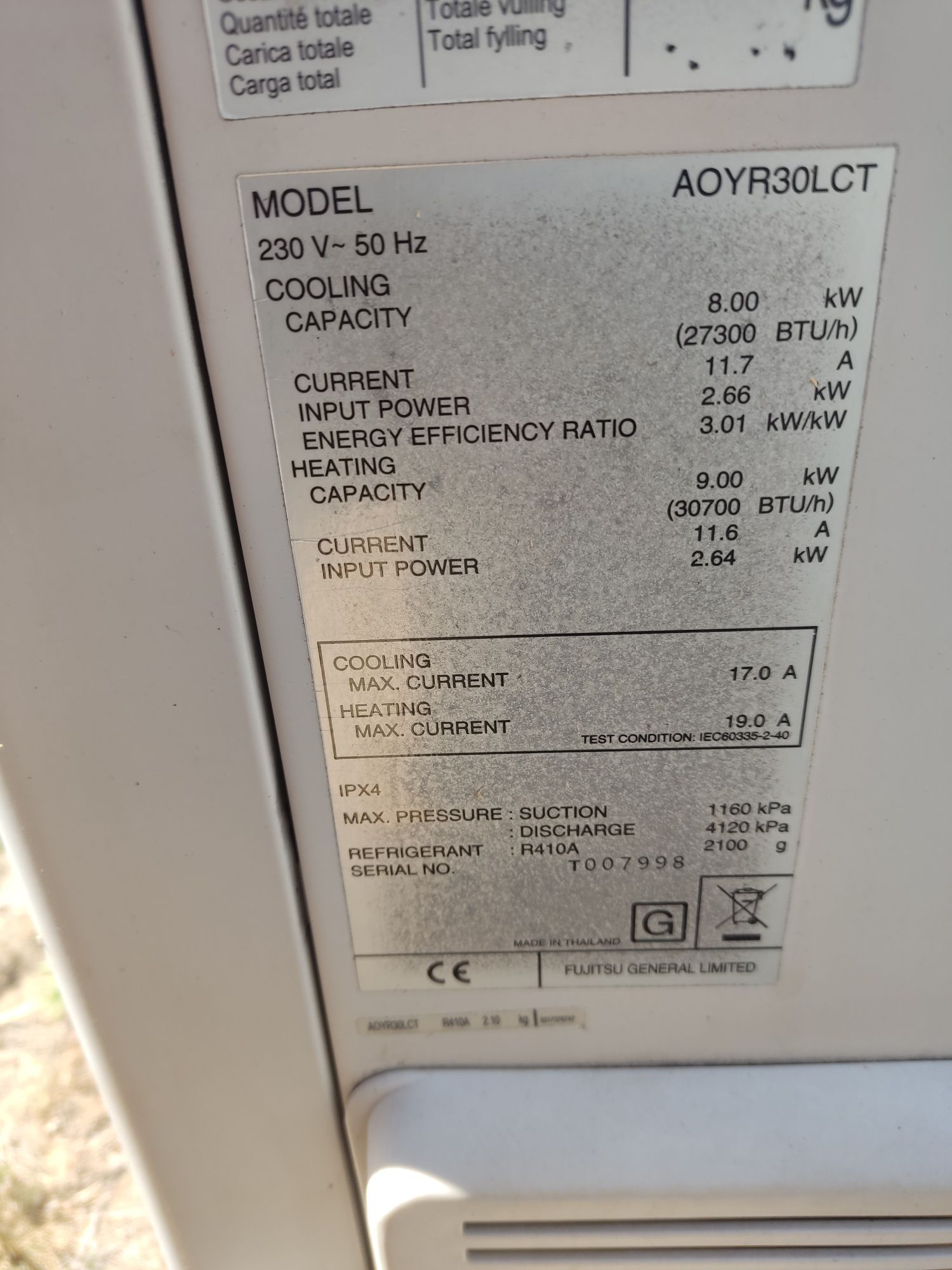 Klimatyzator Fujitsu 8kw  pompa ciepł