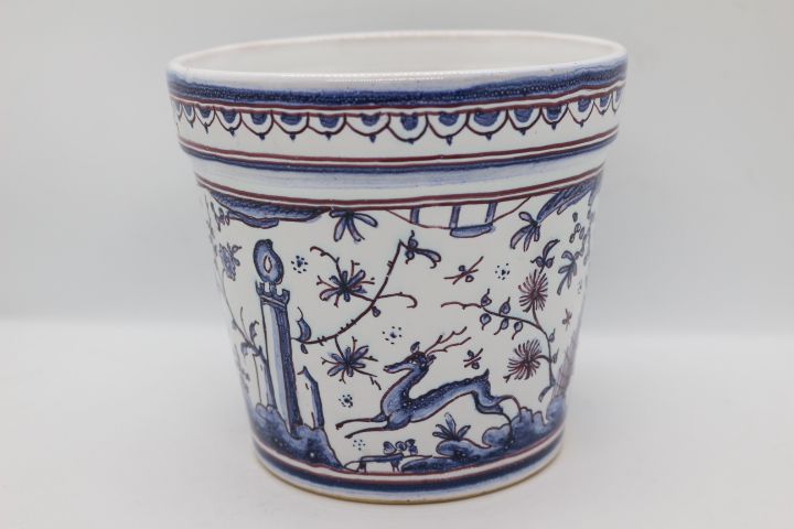 Vaso em Faiança Coimbra Assinada e numerada Séc. XVII