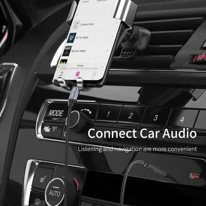 1m Przejściówka USB-C do Mini Jack 3.5mm - Adapter Radio AUX Smartfon