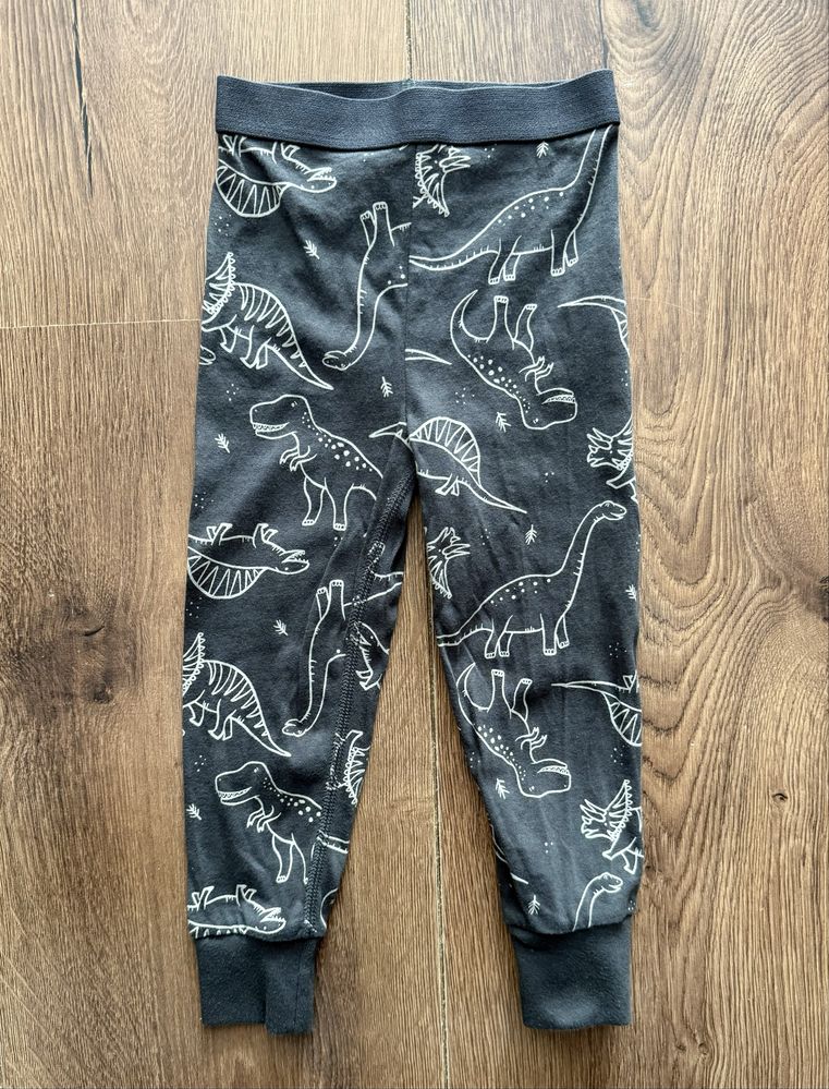 Getry legginsy kalesony H&M r. 92 wąskie spodnie chłopięce w dinozaury